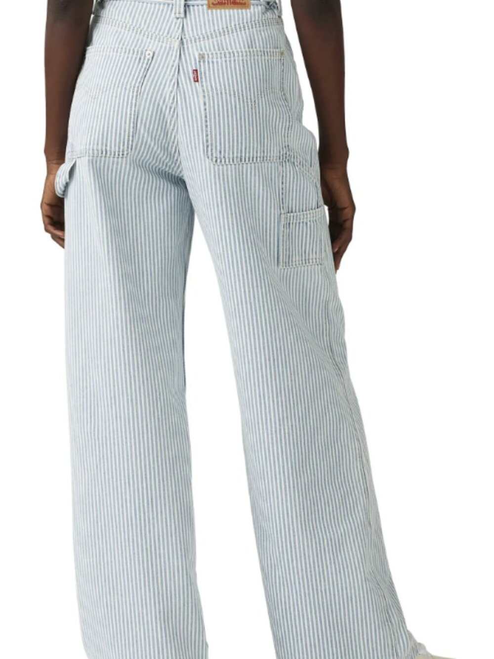 Levis High Rise Cinch Baggy Carpenter Jeans Stripped NWT